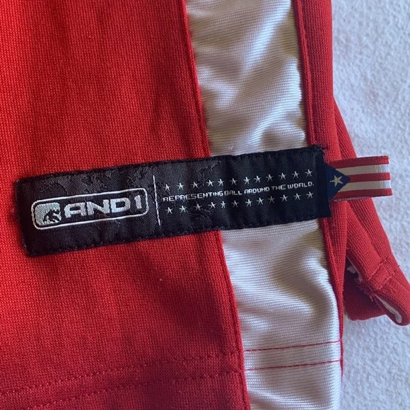 And1 Puerto Rico Basketball Jersey - Red, Blue, and White - Picture 4 of 9